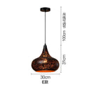 GobekUsa Etched Iron Chandelier Pendant Light Fixture for Dining and Living Room