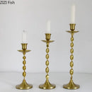 GobekUsa Golden Candlestick Holder Desk Ornament Home Aroma Container