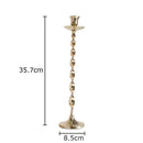 GobekUsa Golden Candlestick Holder Desk Ornament Home Aroma Container