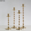 GobekUsa Golden Candlestick Holder Desk Ornament Home Aroma Container
