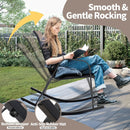Set of 2 Metal Patio Rocking Chair with Breathable Seat Fabric by LJGDeals