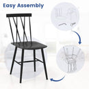 Set of 2 Modern Dining Chairs with Backrest by LJGDeals