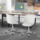 Set of 2 Office Desk Chair with Ergonomic Backrest and Soft Padded PU Leather Seat by LJGDeals
