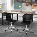 Set of 2 Office Desk Chair with Ergonomic Backrest and Soft Padded PU Leather Seat by LJGDeals
