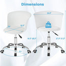 Set of 2 Office Desk Chair with Ergonomic Backrest and Soft Padded PU Leather Seat by LJGDeals