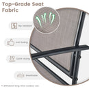 Set of 2 Outdoor Metal Glider Armchairs with Weather-resistant Fabric