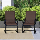 Set of 2 Patio Chairs with Quick-drying and Breathable Fabric for Backyard