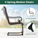 Set of 2 Patio Chairs with Quick-drying and Breathable Fabric for Backyard
