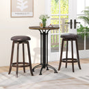 Set of 2 24/29 Inch Upholstered PU Leather Bar Stool with 360° Swivel Round Seat by LJGDeals