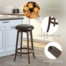 Set of 2 24/29 Inch Upholstered PU Leather Bar Stool with 360° Swivel Round Seat by LJGDeals