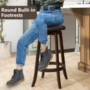 Set of 2 24/29 Inch Upholstered PU Leather Bar Stool with 360° Swivel Round Seat by LJGDeals