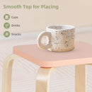 Set of 4 Colorful Square Stools with Anti-slip Felt Mats-Multicolor