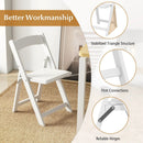 Set of 4 Dining Chairs Foldable Kitchen Chair with Rubber Wood Legs and Padded Seat by LJGDeals