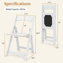 Set of 4 Dining Chairs Foldable Kitchen Chair with Rubber Wood Legs and Padded Seat by LJGDeals