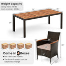 9 Piece Outdoor Dining Set with Umbrella Hole by LJGDeals
