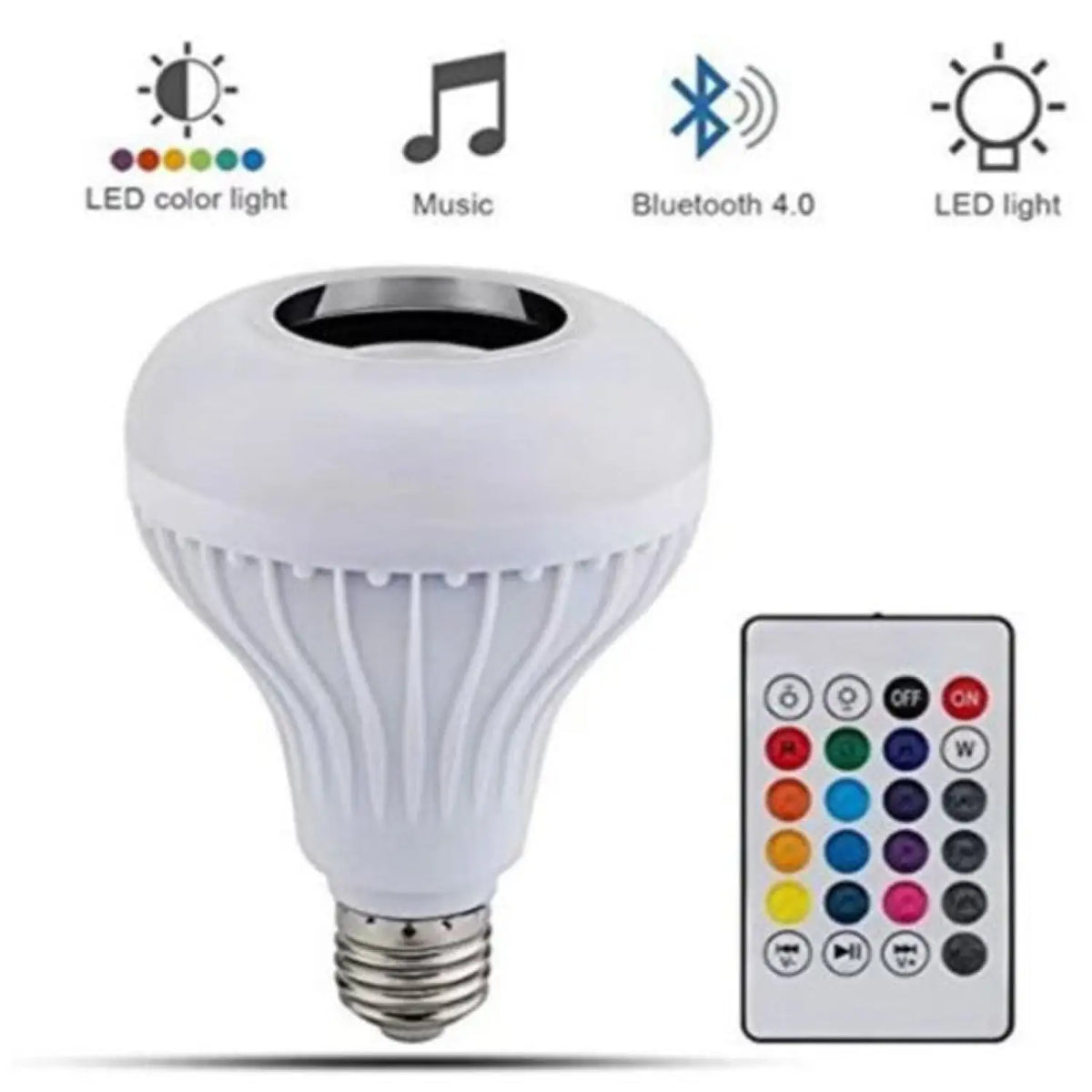 Seven-Color LED Bulb with Remote Control & Wireless Audio, photo 3 of 10