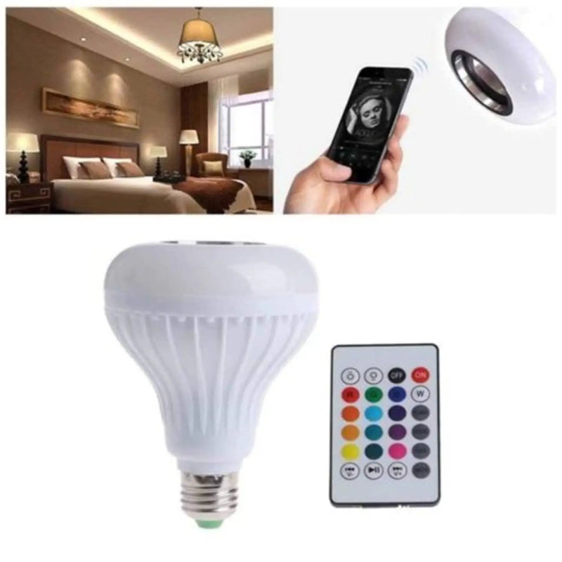 Seven-Color LED Bulb with Remote Control & Wireless Audio, photo 9 of 10