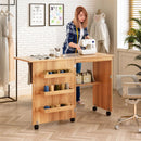 Folding Sewing Craft Table Shelf Storage Cabinet Home Furniture by LJGDeals