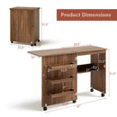 Folding Sewing Craft Table Shelf Storage Cabinet Home Furniture by LJGDeals