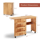 Folding Sewing Craft Table Shelf Storage Cabinet Home Furniture by LJGDeals