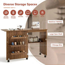 Folding Sewing Craft Table Shelf Storage Cabinet Home Furniture by LJGDeals