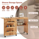Folding Sewing Craft Table Shelf Storage Cabinet Home Furniture by LJGDeals