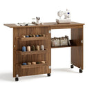 Folding Sewing Craft Table Shelf Storage Cabinet Home Furniture by LJGDeals