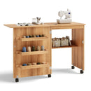 Folding Sewing Craft Table Shelf Storage Cabinet Home Furniture by LJGDeals