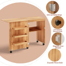 Folding Sewing Craft Table Shelf Storage Cabinet Home Furniture by LJGDeals