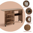 Folding Sewing Craft Table Shelf Storage Cabinet Home Furniture by LJGDeals