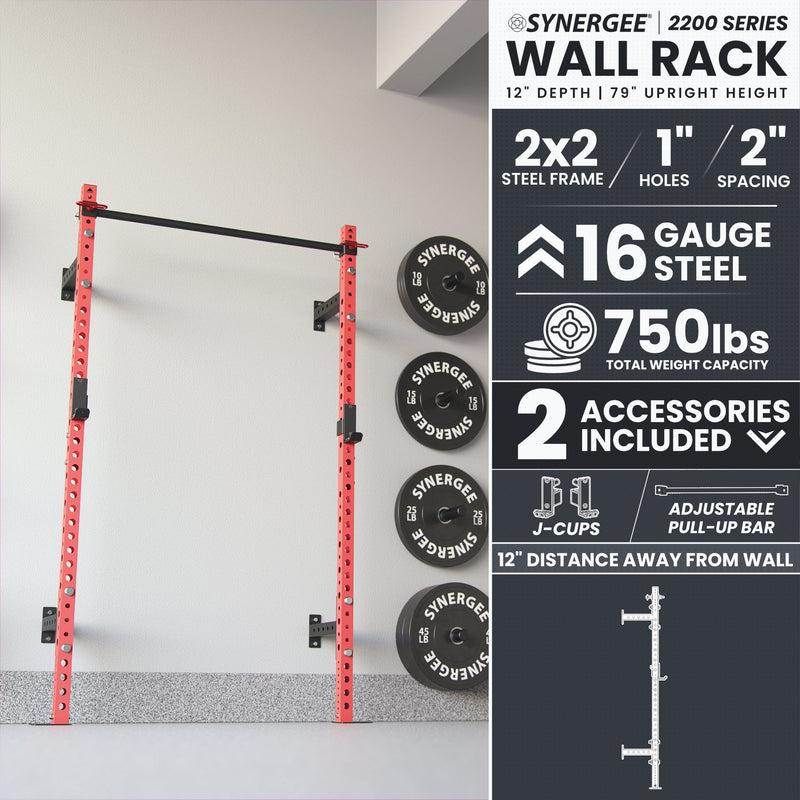 Synergee 2200 Series Wall Mounted Squat Rack