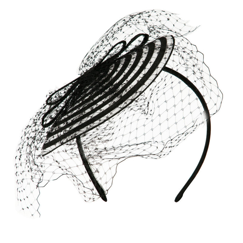 Swirl Pattern Fascinator Hat with Headband