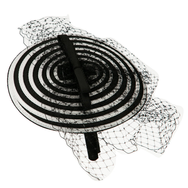 Swirl Pattern Fascinator Hat with Headband