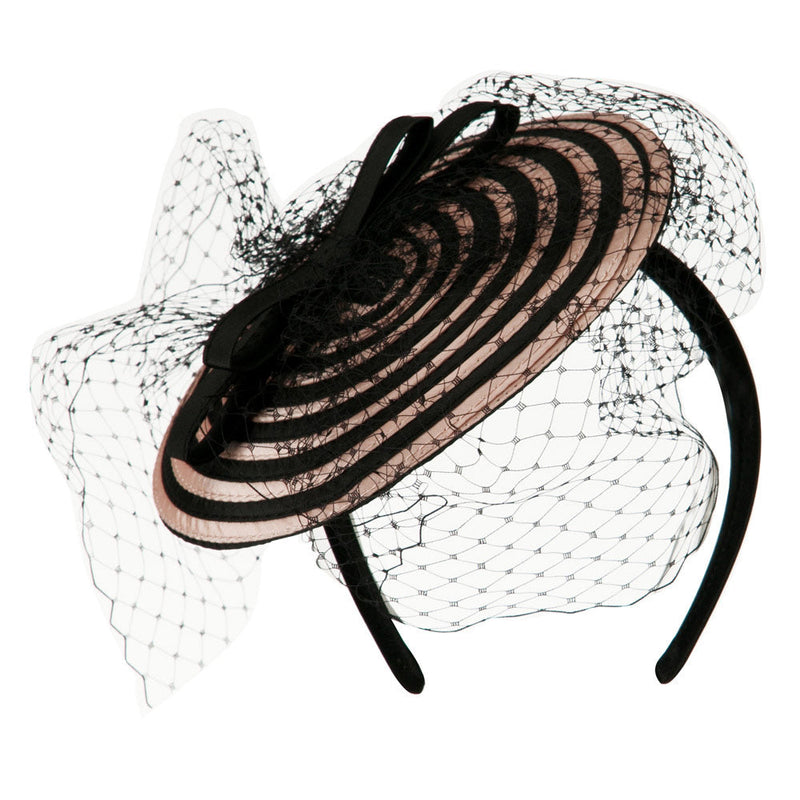 Swirl Pattern Fascinator Hat with Headband