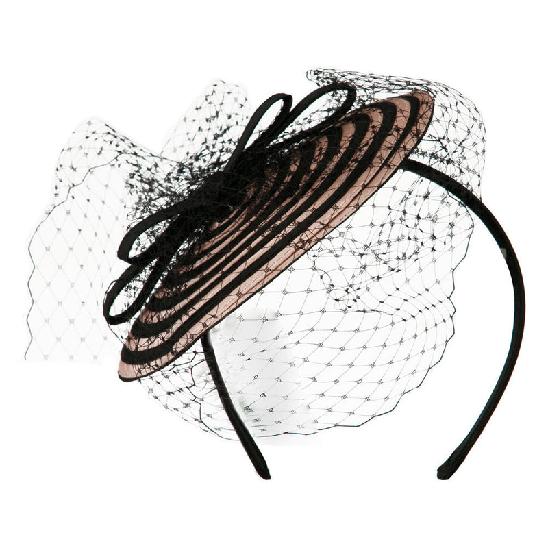Swirl Pattern Fascinator Hat with Headband