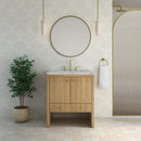 James Martin Hudson 30" Single Bathroom Vanity, Light Natural Oak