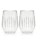 Double-Walled Stemless Wine Glasses Set of 2