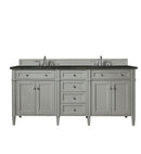James Martin Brittany 72" Double Bathroom Vanity, Urban Gray