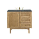 James Martin Laurent 36" Dual Mount Single Bathroom Vanity, Light Natural Oak
