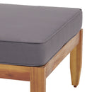 Aston Outdoor Acacia Wood 3 Seater Sofa Chat Set with Ottoman