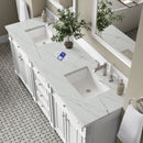 James Martin Bristol 72" Double Bathroom Vanity, Bright White