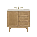 James Martin Laurent 36" Dual Mount Single Bathroom Vanity, Light Natural Oak