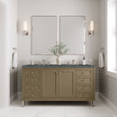 James Martin Chicago 60" Double Bathroom Vanity, Walnut Whisper