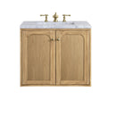 James Martin Laurent 30" Dual Mount Single Bathroom Vanity, Light Natural Oak
