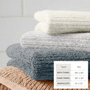 Turkish Cotton Ribbed 6-Piece Bath Towel Set - Georgiana Collection by Great Bay Home