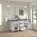 James Martin Lorelai 60" Double Bathroom Vanity, Bright White