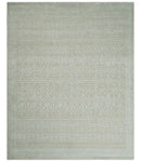 Shabby Chic 8x10 Hand Knotted Woolen Modern Contemporary Beige and Ivory Tribal Area Rug | TRI53742