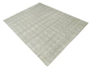 Wool Area Rug Handwoven Flatwoven Shaded Beige Camel and Brown Scandinavian Design 8x10