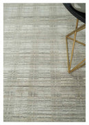 Wool Area Rug Handwoven Flatwoven Shaded Beige Camel and Brown Scandinavian Design 8x10