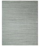 Shaded Beige, Camel and Brown Scandinavian 8x10 Hand Made Blended Wool Flatwoven Area Rug | KE4